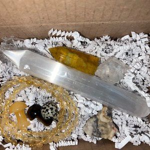 Citrine + Selenite Wand